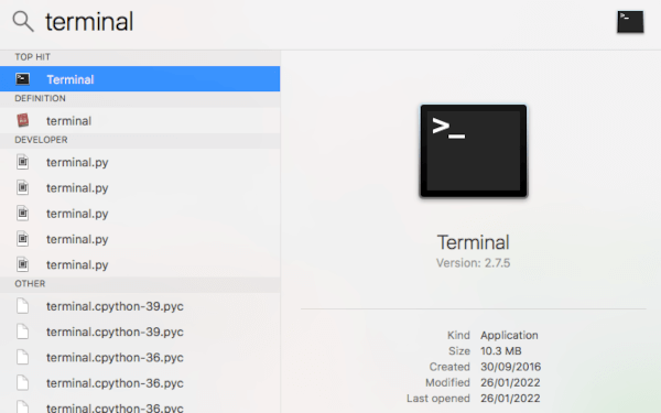 anaconda mac terminal ricerca